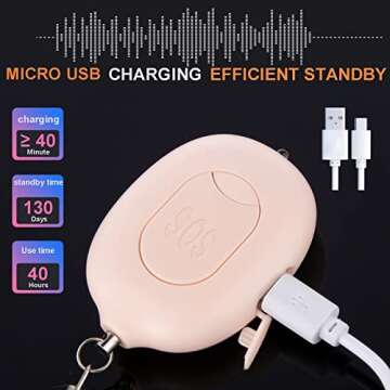 Graduation Gifts Upgraded 3in1 self Defense Personal Alarms for Women Keychain 140dB Loud Siren Safe...