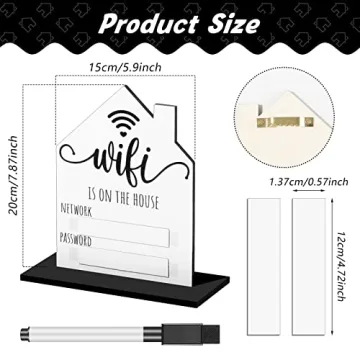 Stylish Wifi Password Sign for Guests Easy Access