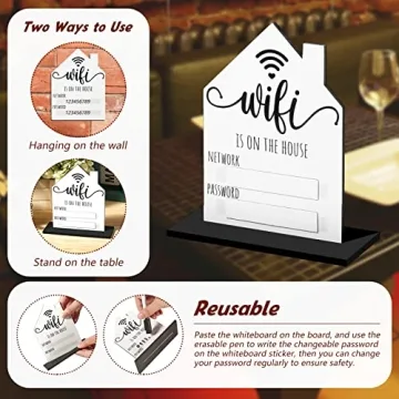 Stylish Wifi Password Sign for Guests Easy Access