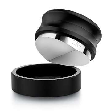 Normcore 53.3mm Coffee Distribution Tool - Espresso Leveler - Coffee Leveling Tool Fits 54mm Breville Portafilters - Barista Espresso Accessories - Adjustable Depth - Stainless Steel base