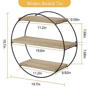Biewoos Floating Wall Shelf - Rustic Modern Storage Solution