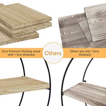 Biewoos Floating Wall Shelf - Rustic Modern Storage Solution