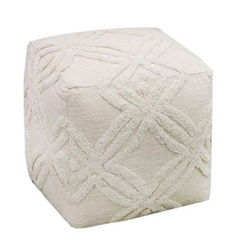 COTTON CRAFT Hand Tufted Pouf - Bedroom Dorm Home Accent - Foot Stool - Ottoman - Bean Bag - Versati...