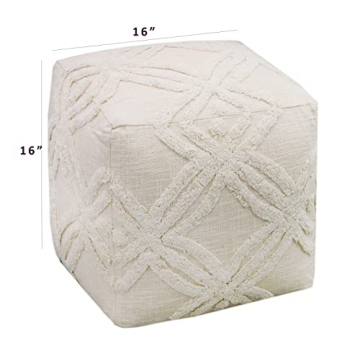 Stylish COTTON CRAFT Hand Tufted Pouf for Home Use