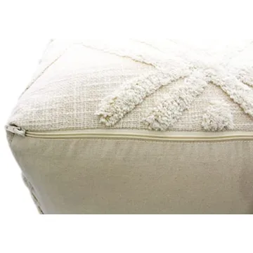 Stylish COTTON CRAFT Hand Tufted Pouf for Home Use