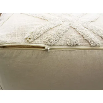 Stylish COTTON CRAFT Hand Tufted Pouf for Home Use