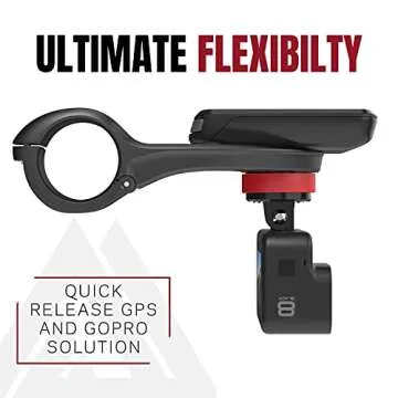 KOM Cycling CM06 Quick Release GoPro Computer Mount for Wahoo and Garmin Bike Computers (Bike Mount ...