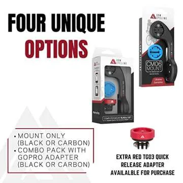 KOM Cycling Universal Bike Mount with GoPro Undermount Combo
