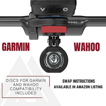 KOM Cycling CM06 Quick Release GoPro Computer Mount for Wahoo and Garmin Bike Computers (Bike Mount Compatible with Edge 1030, Elemnt Roam and others) 1030 Bike Mount compatible with GoPro Accessories