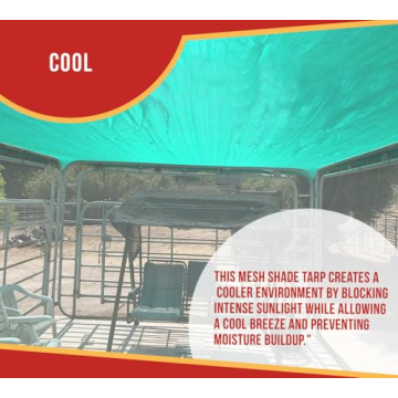Sturdy 16x24 Green Heavy Duty Shade Mesh Tarps for Outdoor Use