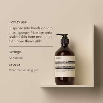 Aesop Reverence Aromatique Hand Wash & Geranium Leaf Body Cleanser Set | 500mL | Paraben-Free, Cruel...