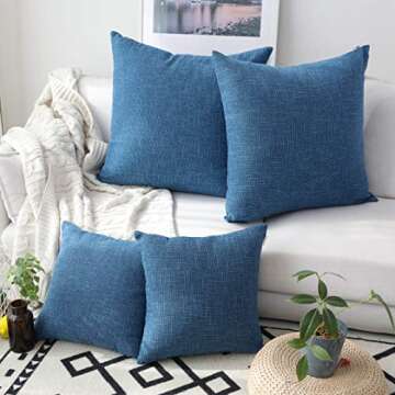 Stylish Kevin Textile Star Striped Linen Cushions 26-Inch