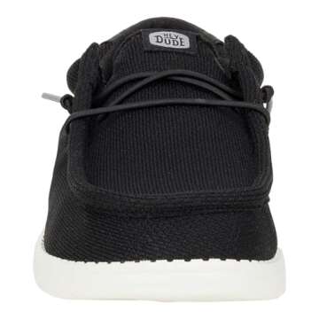 Hey Dude Wally Hex Black Size 11, Men’s Shoes, Men's Slip-on Loafers, Comfortable & Light-Weight