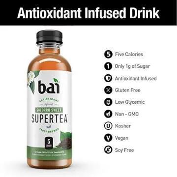 Bai Iced Tea and Flavored Water Bundle (12 Count)