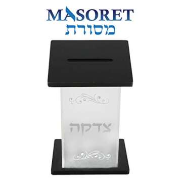 MASORET Set: Perspex Tzedakah Box 6x4x3 Inches