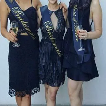 Bridal Shower Bachelorette Party Satin Sash Set:1 Bride to Be Sash, 8 Bridesmaid Sash, 9 Pcs Bride Tribe Wedding Decorations Kit for Hen Party, Engagement Party Favors & Supplies