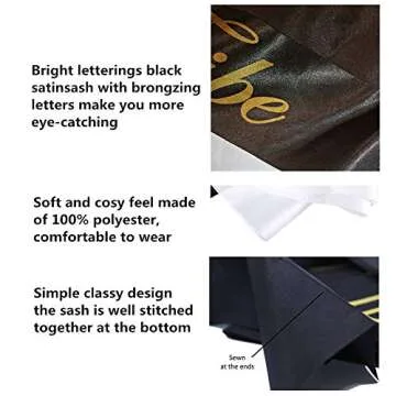 Bridal Shower Bachelorette Party Satin Sash Set:1 Bride to Be Sash, 8 Bridesmaid Sash, 9 Pcs Bride Tribe Wedding Decorations Kit for Hen Party, Engagement Party Favors & Supplies