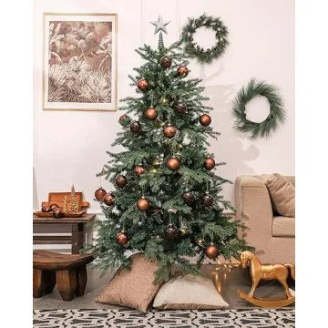 Elegant Brown Glass Christmas Ball Ornaments for Decoration