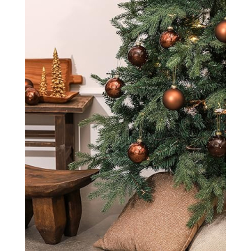 Elegant Brown Glass Christmas Ball Ornaments for Decoration