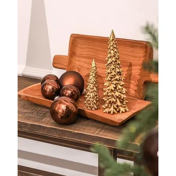 Elegant Brown Glass Christmas Ball Ornaments for Decoration