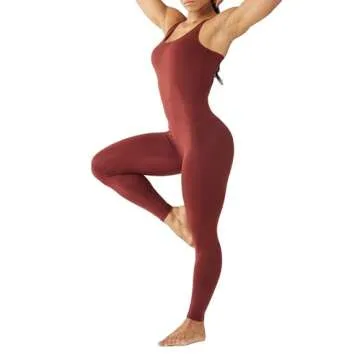 LOVESOFT Women's Sleevesless Bodysuit Dance Unitard, Backless Bodycon Rompers Jumpsuits for Workout Yoga