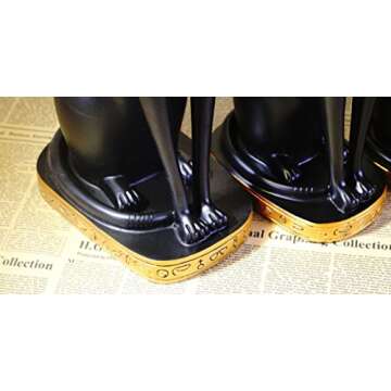 9.5" Ancient Egypt Kitty Egyptian Bastet Cat Goddess Statue Collectible Bastet Sculpture (9.5" Tall)