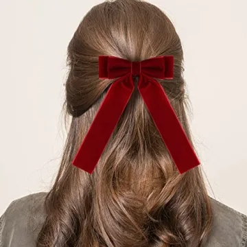 Elegant Velvet Bow Hair Clips for Women and Girls
