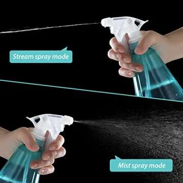 BALABALA Spray Bottles Pack of 5 Water Squirt Bottle 17 oz Adjustable Empty Plastic Storage Container for Cleaning Solutions, Gardening, Pets, Plants, Hair Misting, Leak Proof, BPA Free, 5 Colors