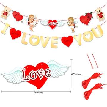 Valentine's Day Hanging Decoration Set - Whimsical Party Decor to Celebrate Love