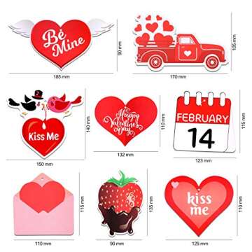 Charming Valentine's Day Hanging Decoration Set for Parties