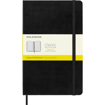 Moleskine Classic Notebook, Large, Ruled, Black, Hard Cover (5 x 8.25)