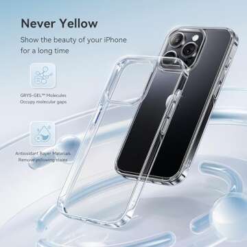 CASEKOO iPhone 12 Pro Max Clear Case - Anti-Yellowing & Military Drop Protection