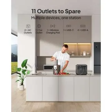 BLUETTI AC180 Portable Power Station, 1152Wh LiFePO4 Battery Backup w/ 4 1800W (2700W peak) AC Outlets, 0-80% in 45Min, Solar Generator for Camping, Off-grid, Power Outage