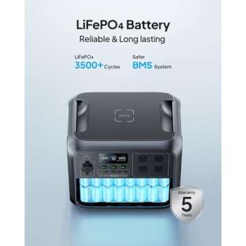 BLUETTI AC180 Portable Power Station, 1152Wh LiFePO4 Battery Backup w/ 4 1800W (2700W peak) AC Outlets, 0-80% in 45Min, Solar Generator for Camping, Off-grid, Power Outage