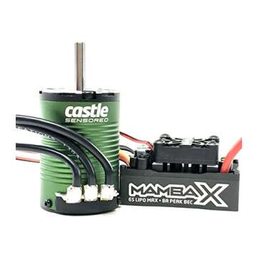 Castle Creations Mamba X SCT Pro Sensored 25.2V WP ESC & 1410-3800Kv 5mm Combo, Black