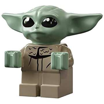 LEGO Star Wars: The Child - Grogu - Baby Yoda Minifigure with Carrier/Backpack - Very Small (Less Th...
