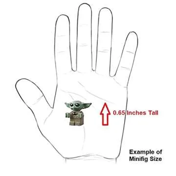 LEGO Star Wars: The Child - Grogu - Baby Yoda Minifigure with Carrier/Backpack - Very Small (Less Than 1 inch Tall), Clear