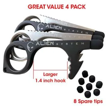 No Touch Door Opener Tool 4 Pack - Safe & Compact Keychain