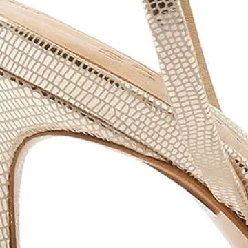 SCHUTZ Women's Altina Sandals, Platina, Metallic, 8 Medium US