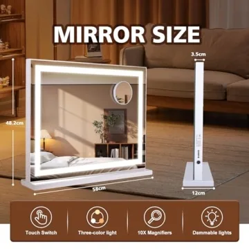 DASLAVA Hollywood Vanity Mirror with Lights for Makeup