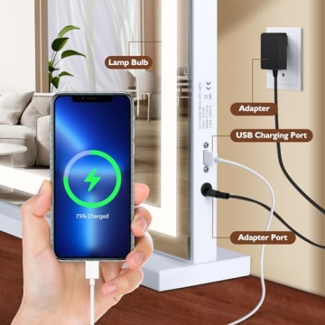 DASLAVA Hollywood Vanity Mirror with Lights for Makeup