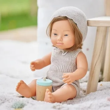 Miniland Doll 15'' Caucasian Brunette Girl - Quality & Inclusive