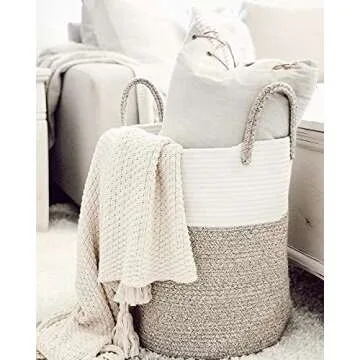 Chic OrganiHaus Brown Toy Basket for Stylish Storage