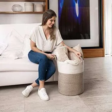 Chic OrganiHaus Brown Toy Basket for Stylish Storage