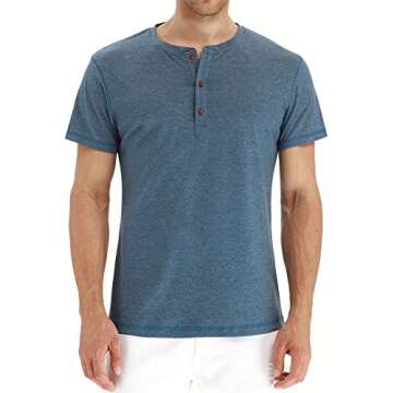 Stylish PEGENO Henley T-Shirt for Men & Women