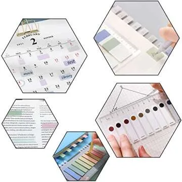 AIYUENCICI Index Tabs with Ruler, 4 Pack 660 Pieces Sticky Tab, Note Page Marker, Writable and Repositionable File Flags Morandi Pages Markers Book Labels for Reading Tab, Classify Files (Color A)