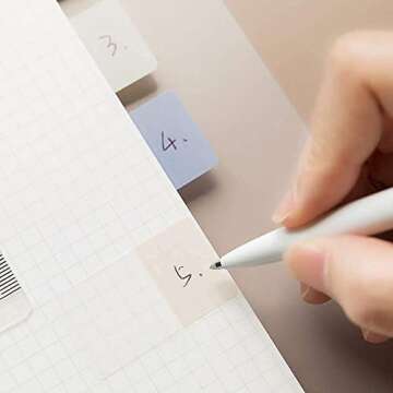 AIYUENCICI Index Tabs with Ruler, 4 Pack 660 Pieces Sticky Tab, Note Page Marker, Writable and Repositionable File Flags Morandi Pages Markers Book Labels for Reading Tab, Classify Files (Color A)