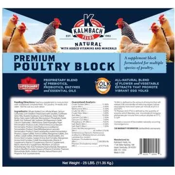 Kalmbach Feeds All Natural Poultry Block, 25 Lb