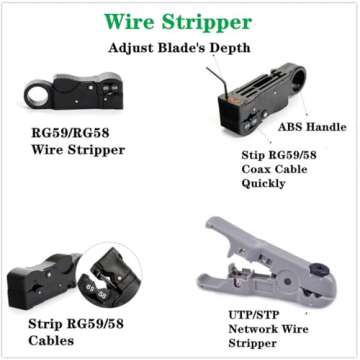 Gaobige Network Tool Kit for Cat5 Cat5e Cat6, 11 in 1 Portable Ethernet Cable Crimper Kit with a Ethernet Crimping Tool, 8p8c 6p6c Connectors rj45 rj11 Cat5 Cat6 Cable Tester, 110 Punch Down Tool