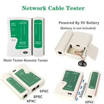 Gaobige Network Tool Kit for Cat5 Cat5e Cat6, 11 in 1 Portable Ethernet Cable Crimper Kit with a Ethernet Crimping Tool, 8p8c 6p6c Connectors rj45 rj11 Cat5 Cat6 Cable Tester, 110 Punch Down Tool